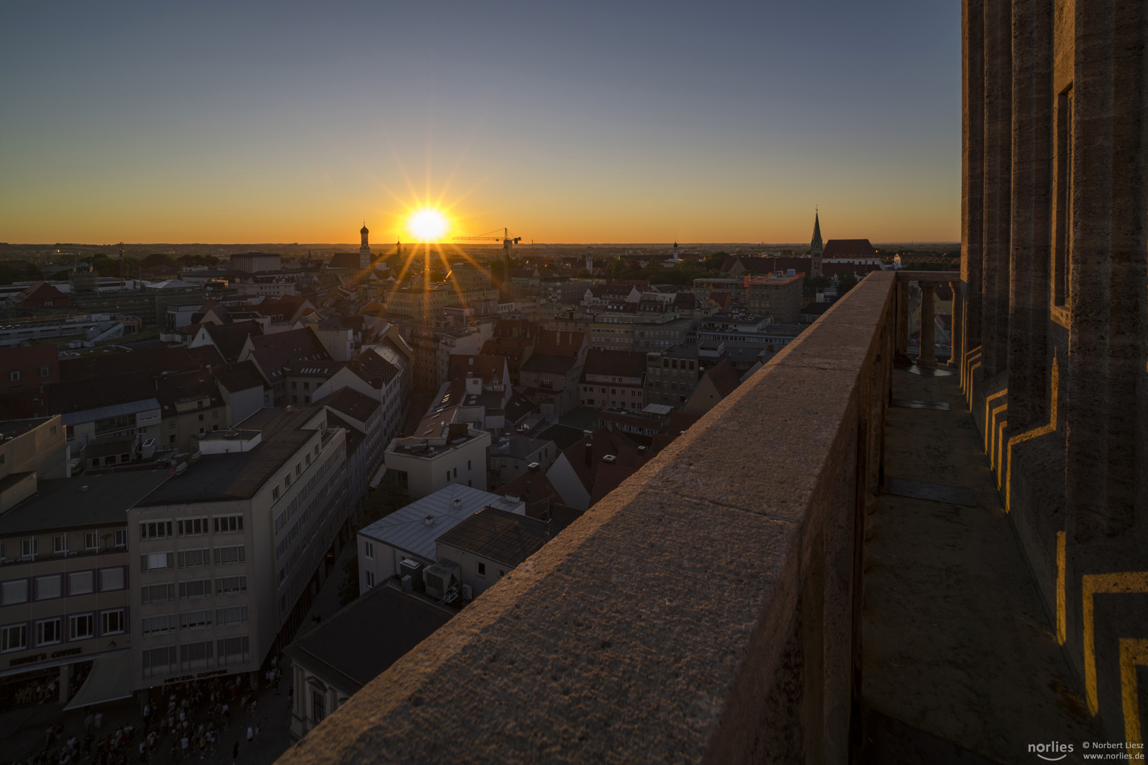 Sonnenuntergang über Augsburg