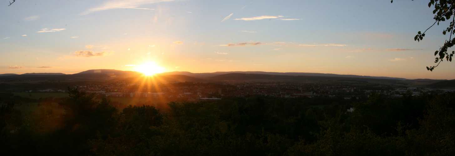 Sonnenuntergang über Bad Neustadt