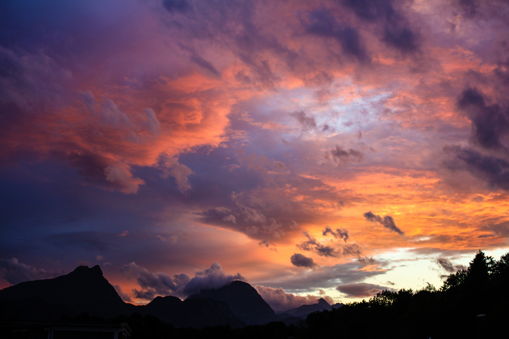 Sonnenuntergang über Bad Reichenhall