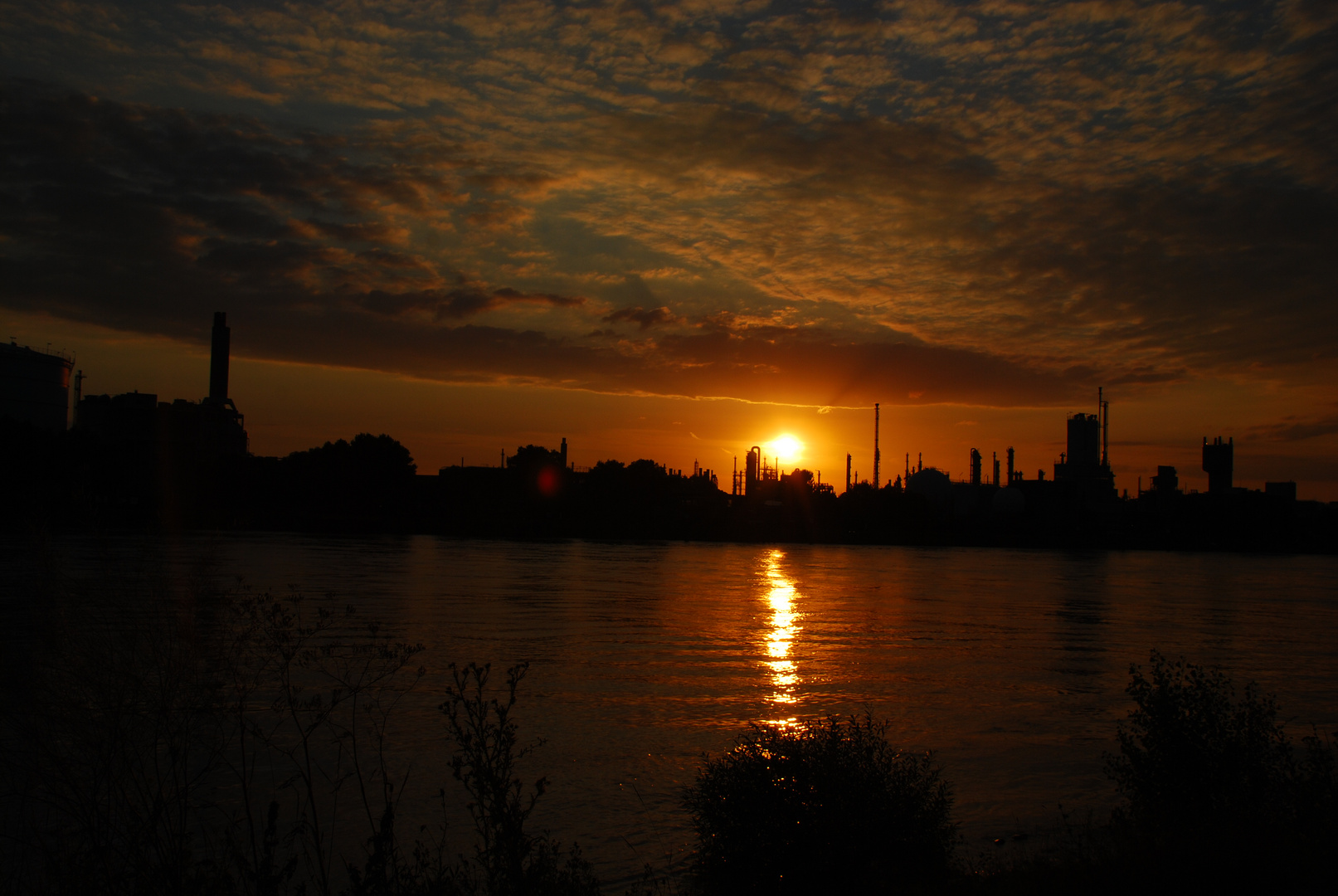 Sonnenuntergang über BASF