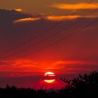 Sonnenuntergang über Bayer Leverkusen