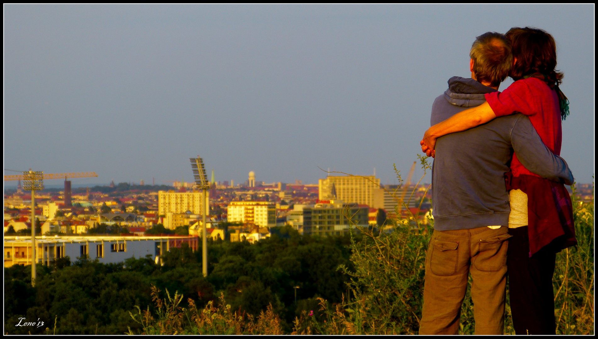 Sonnenuntergang über Berlin genießen..