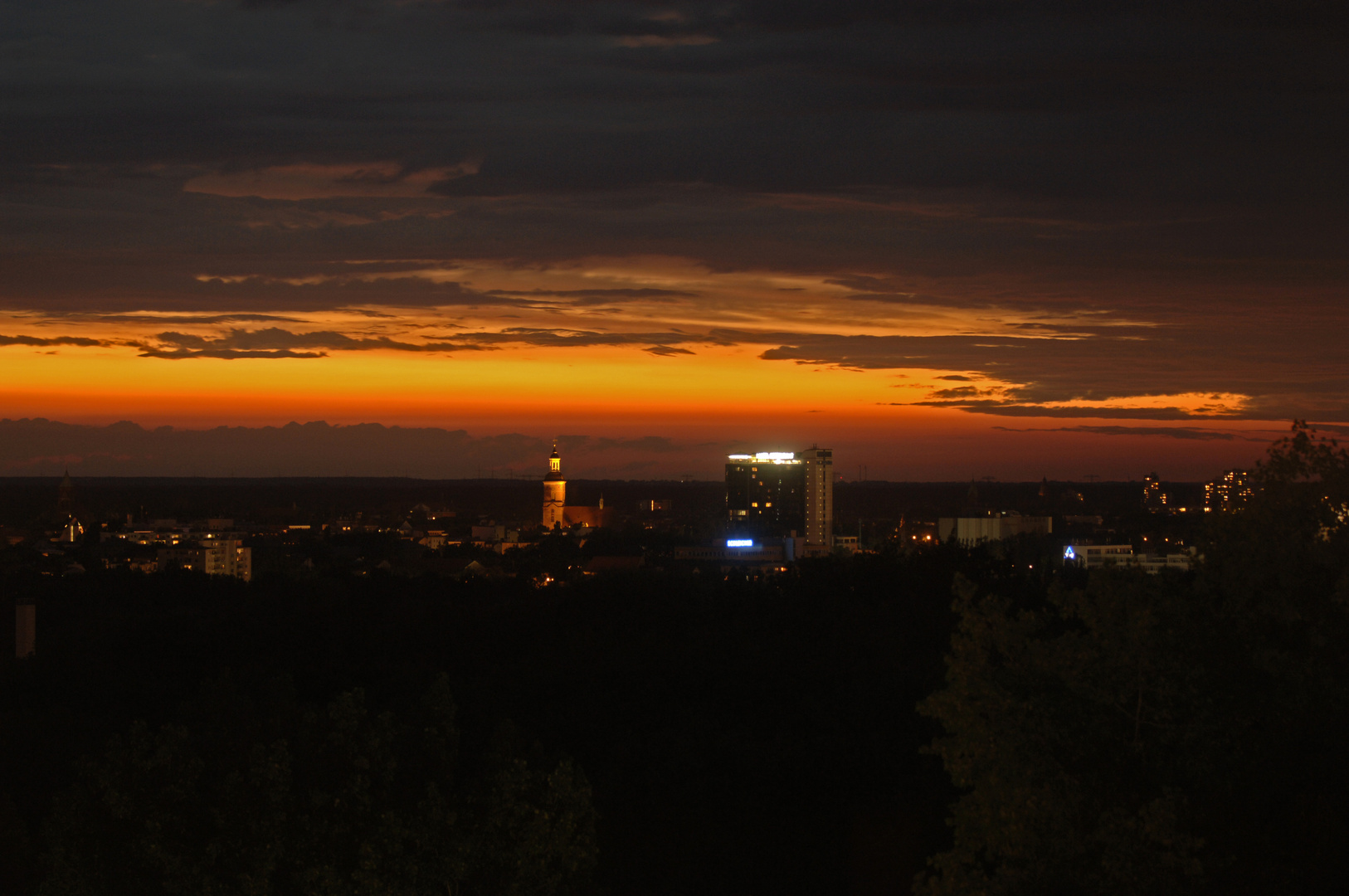 Sonnenuntergang über Berlin Spandau