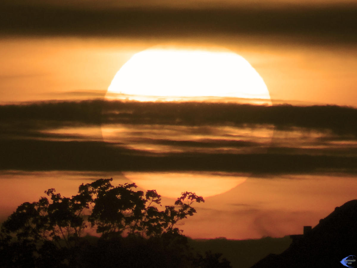 Sonnenuntergang über Bernau bei Berlin