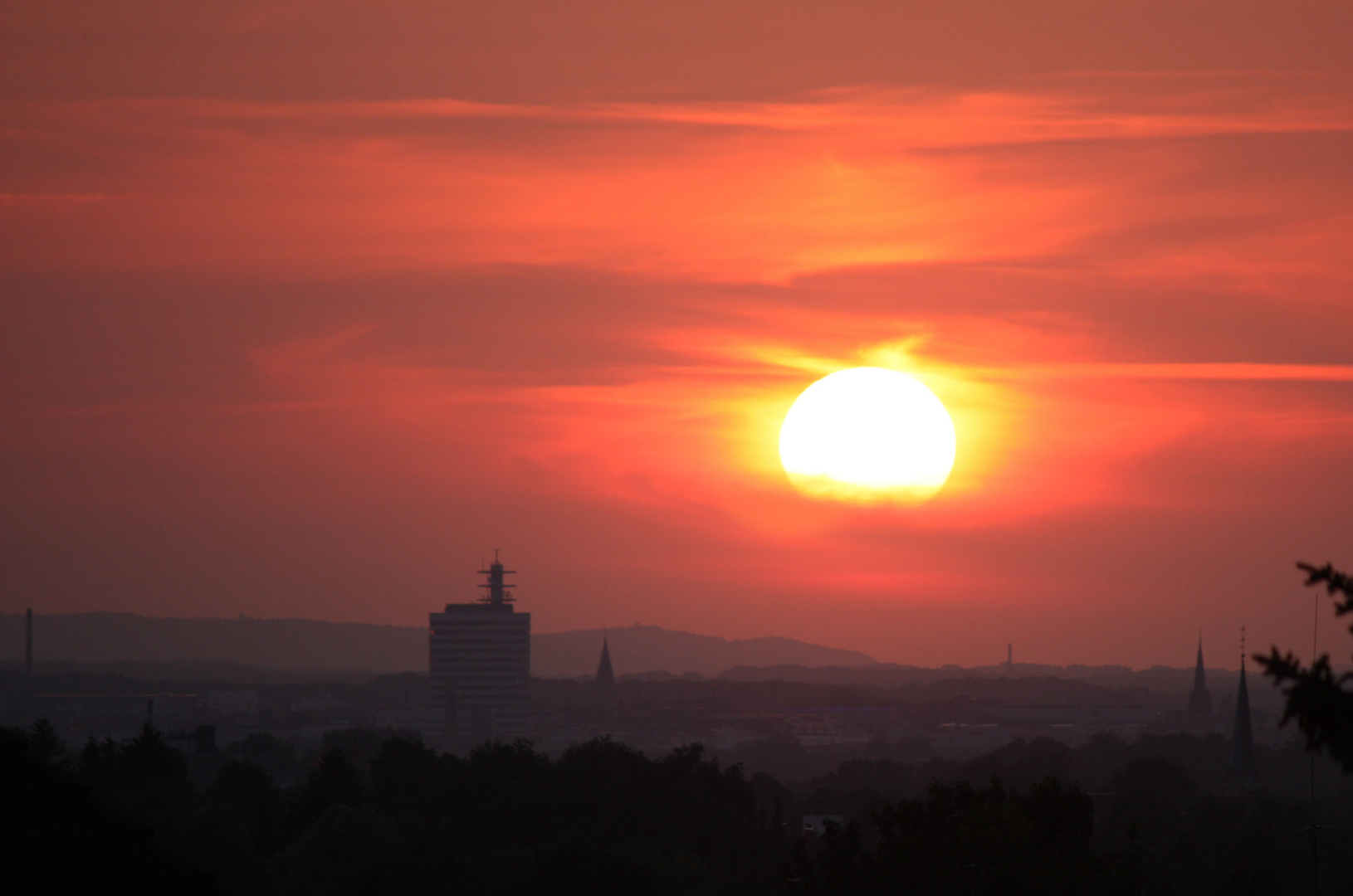 Sonnenuntergang über Bielefeld