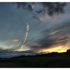 Sonnenuntergang über Bierbaum 26.08.2014