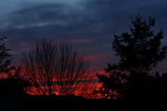 Sonnenuntergang über Bokeloh (Wunstorf)