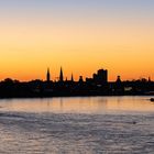 Sonnenuntergang über Bonn und dem Rhein