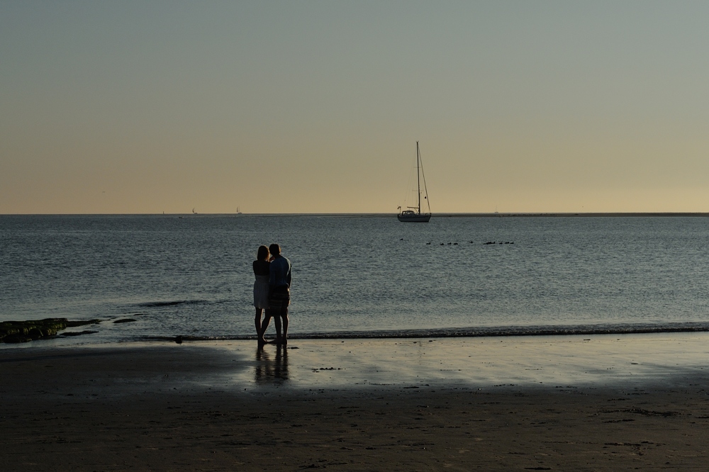 Sonnenuntergang ueber Borkum