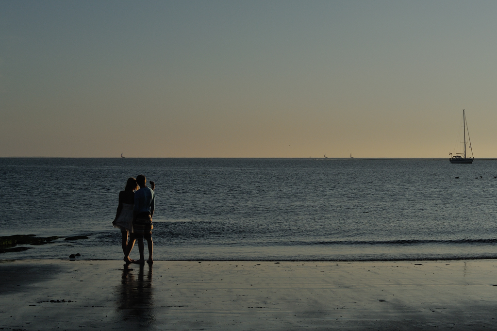 Sonnenuntergang ueber Borkum