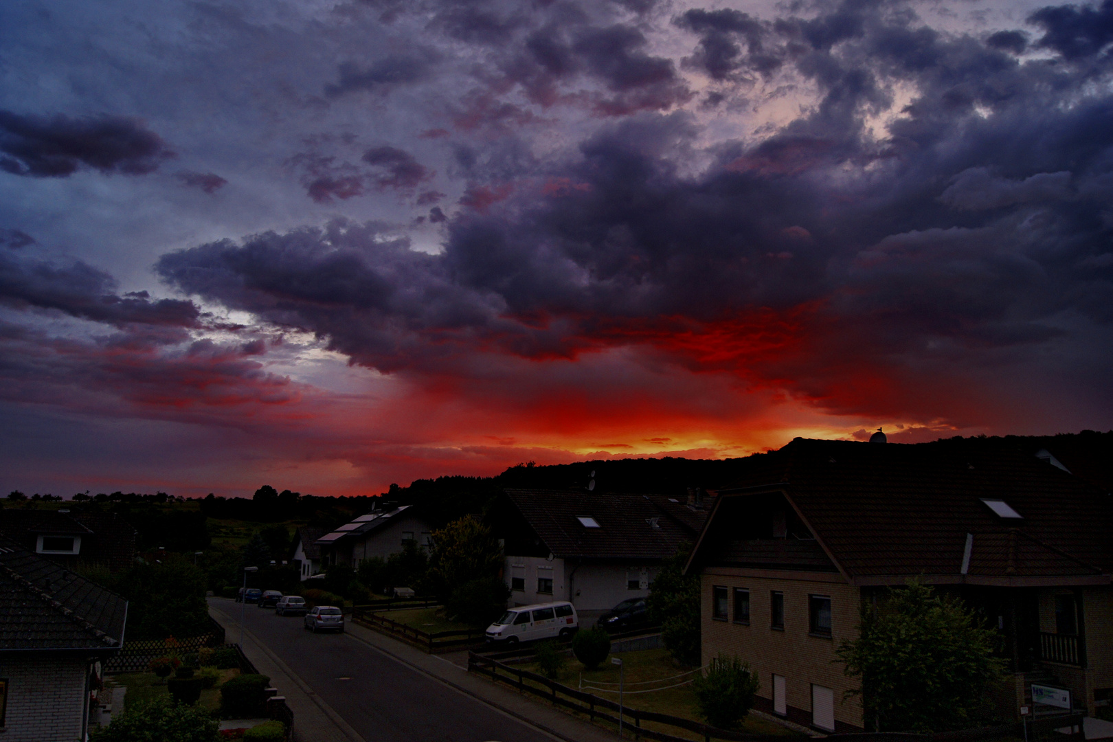 Sonnenuntergang über Buseck