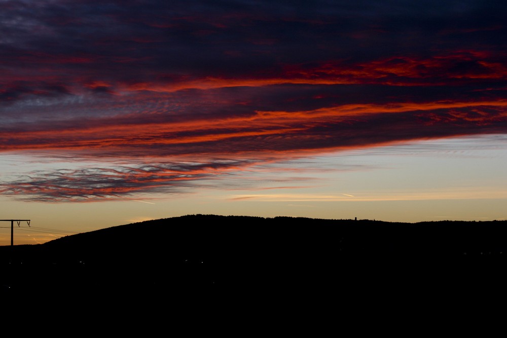 Sonnenuntergang über Butzbach