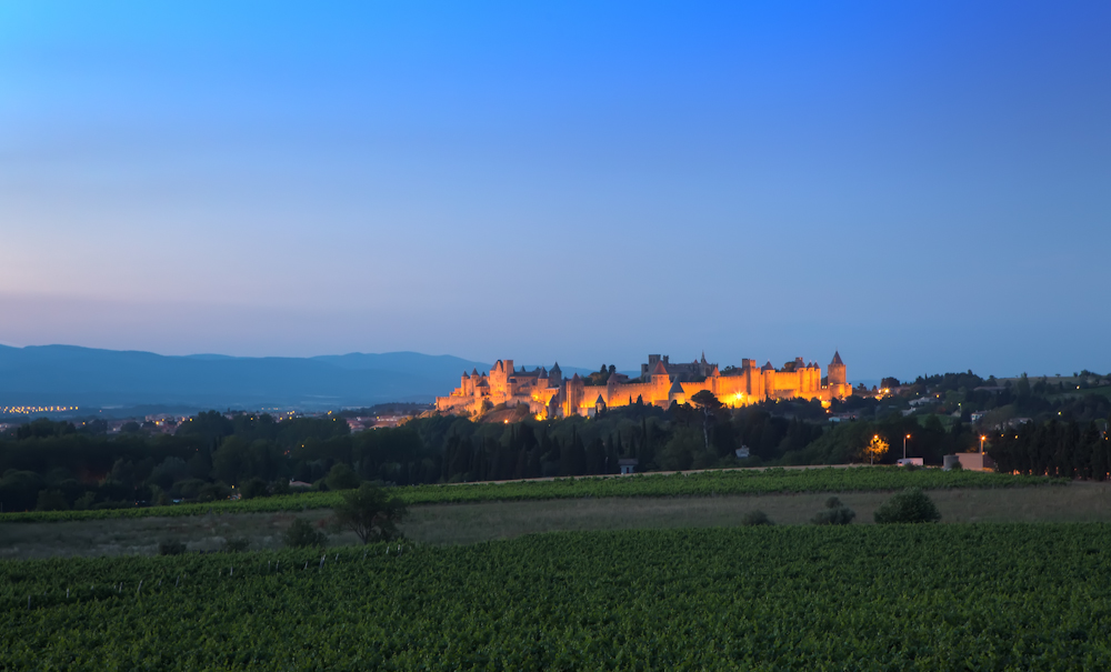 Sonnenuntergang über Carcassonne