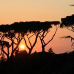 Sonnenuntergang über Castel Gandolfo