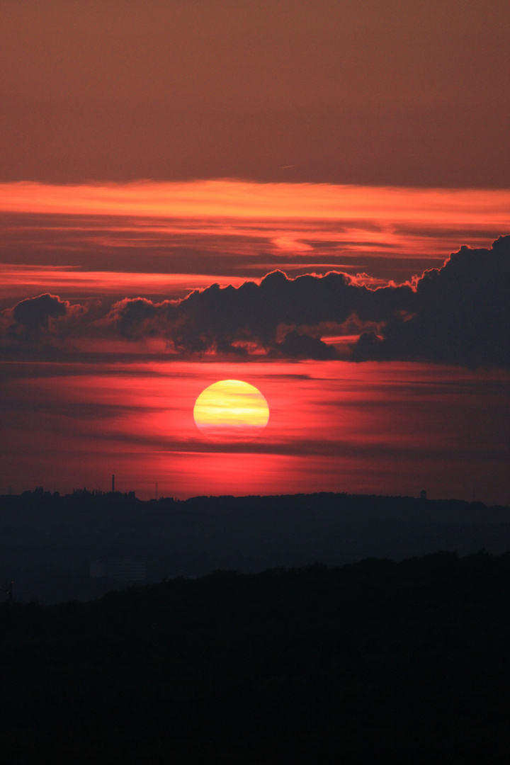 Sonnenuntergang über Chemnitz