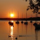 Sonnenuntergang über dem Ammersee