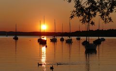 Sonnenuntergang über dem Ammersee