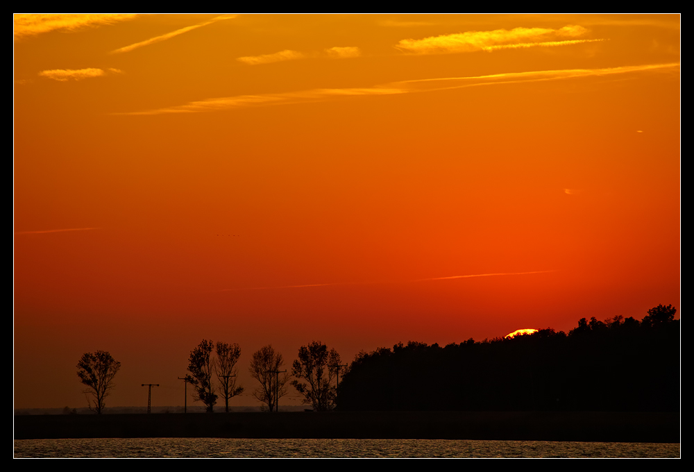 Sonnenuntergang über dem Barther Bodden