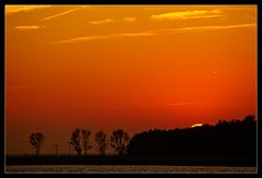 Sonnenuntergang über dem Barther Bodden