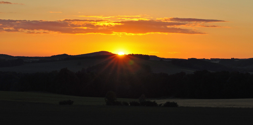 Sonnenuntergang über dem Bieleboh