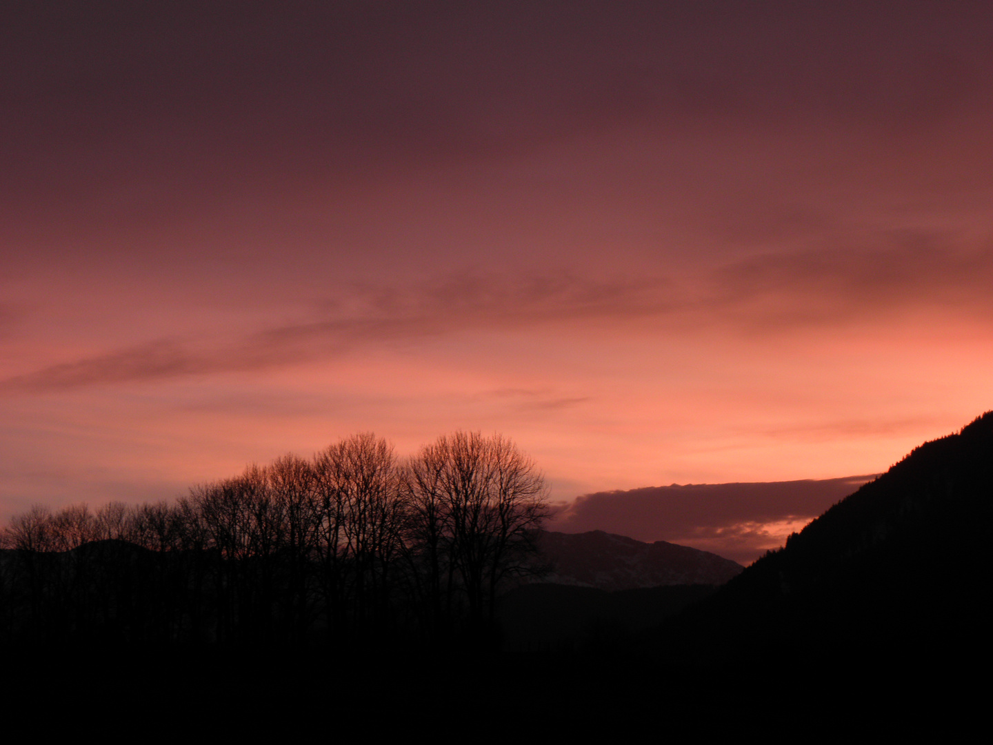 Sonnenuntergang über dem Blomberg