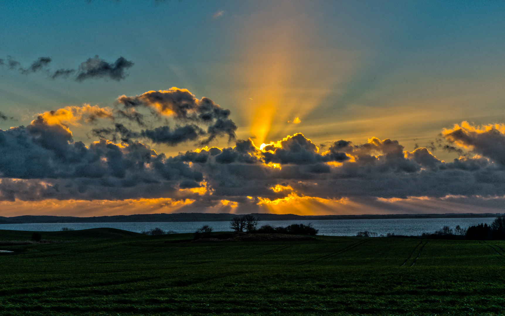 Sonnenuntergang über dem Bodden