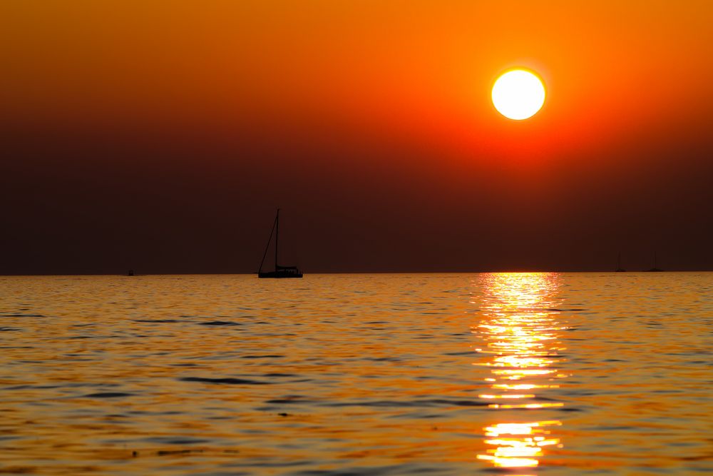 Sonnenuntergang über dem Bodensee