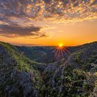 Sonnenuntergang über dem Bodetal