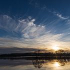 Sonnenuntergang über dem "Bronnzeller See"