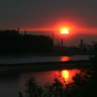 Sonnenuntergang über dem Chempark Dormagen I