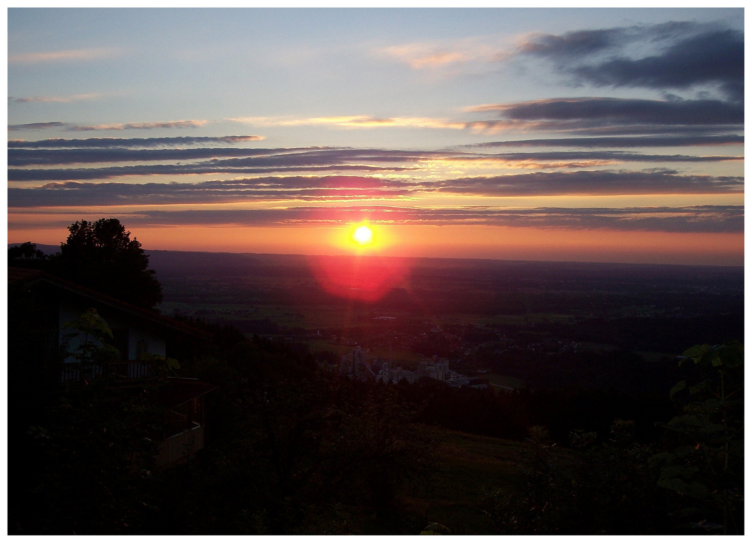 Sonnenuntergang über dem Chiemgau