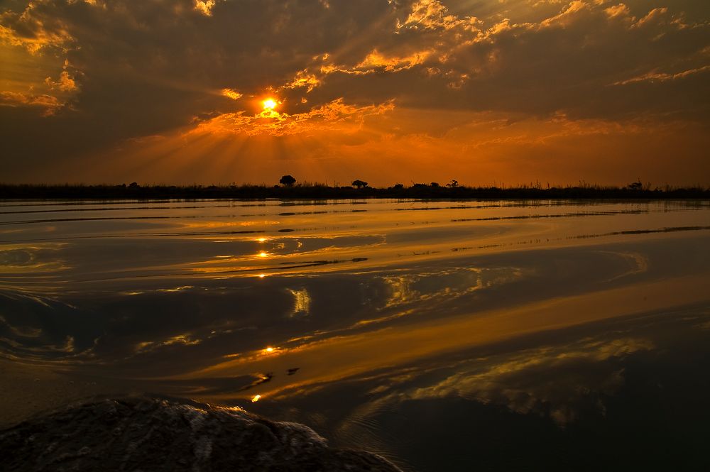 Sonnenuntergang über dem Chobe