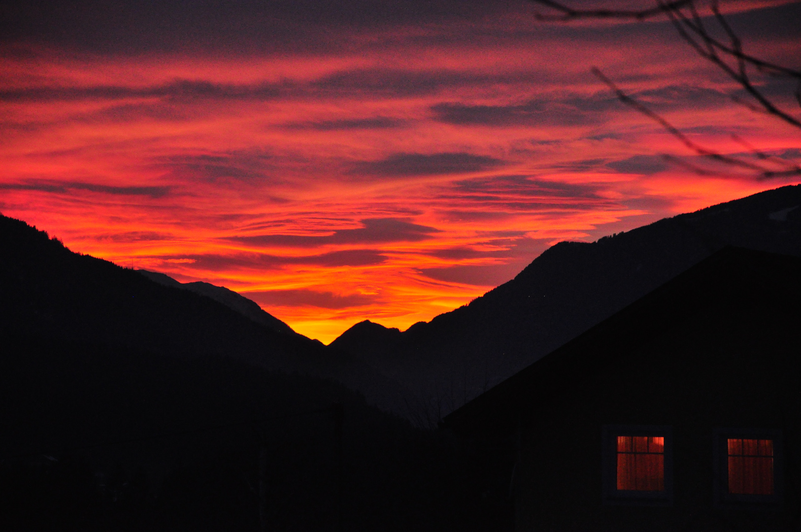 Sonnenuntergang über dem Dobratsch