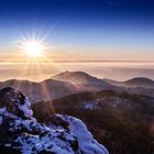 Sonnenuntergang über dem Drachenfels