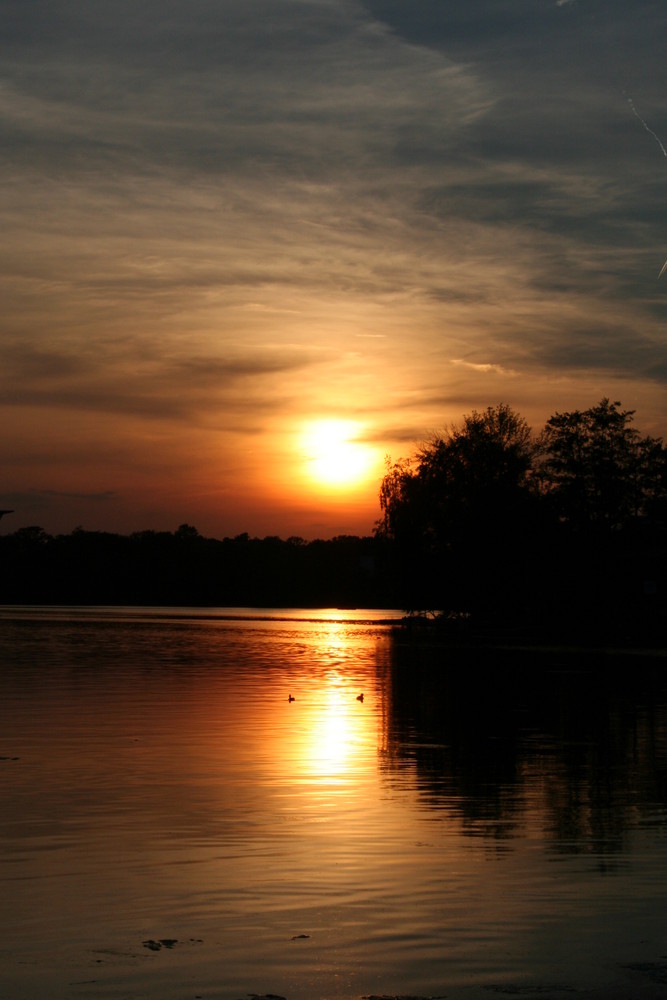 Sonnenuntergang über dem Dutzendteich