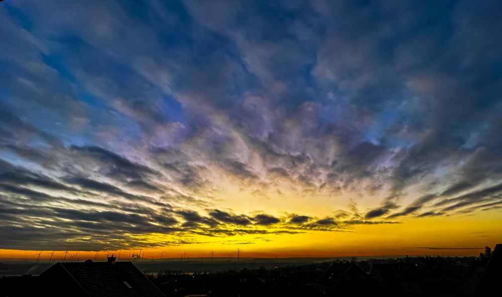 Sonnenuntergang über dem Elm