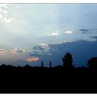 Sonnenuntergang über dem Englischen Garten