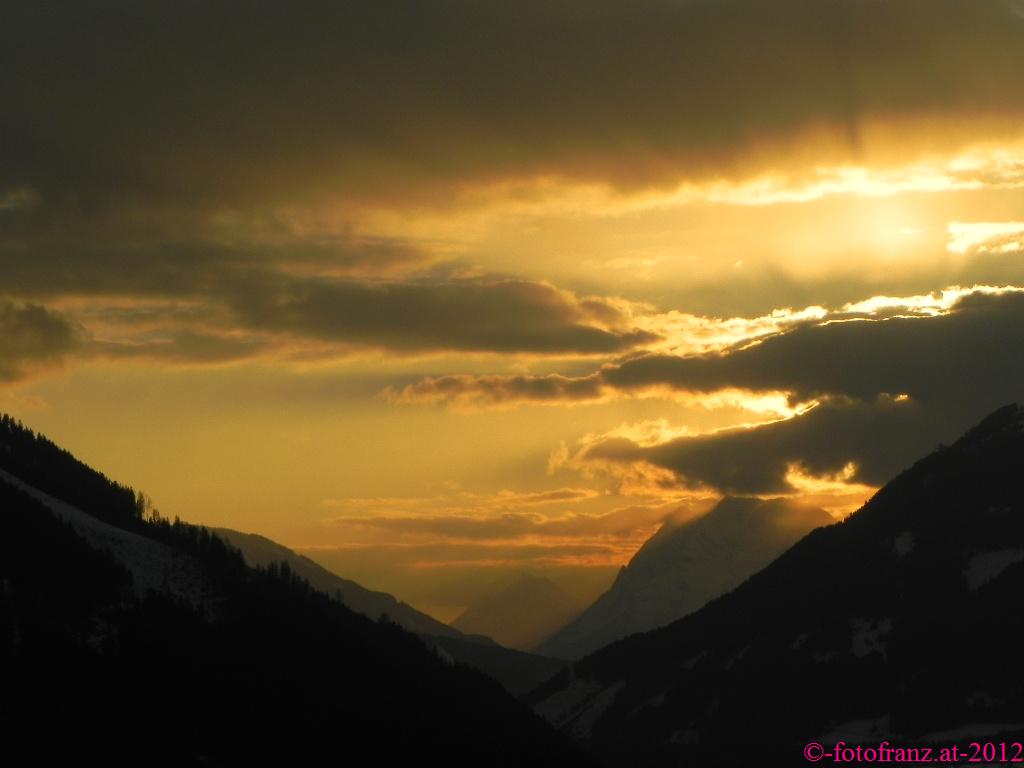 Sonnenuntergang über dem Ennstal