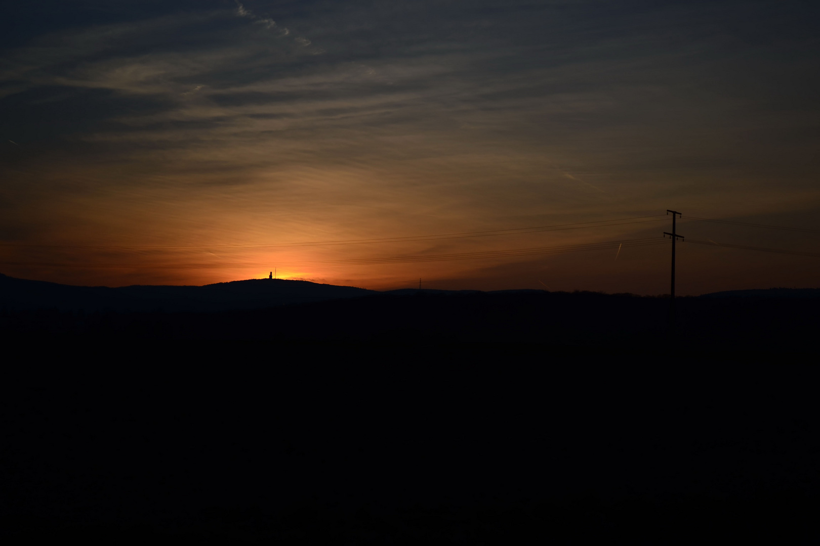 Sonnenuntergang über dem Feldberg