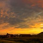 Sonnenuntergang über dem Ferienhaus