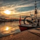 Sonnenuntergang über dem Flensburger Hafen