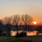 Sonnenuntergang über dem Golfplatz