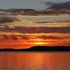 Sonnenuntergang über dem Großen Plöner See am 13. November 2017