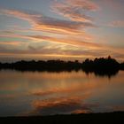 Sonnenuntergang über dem Großsander Badesee