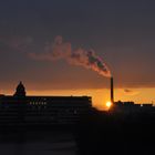 Sonnenuntergang über dem Hafen