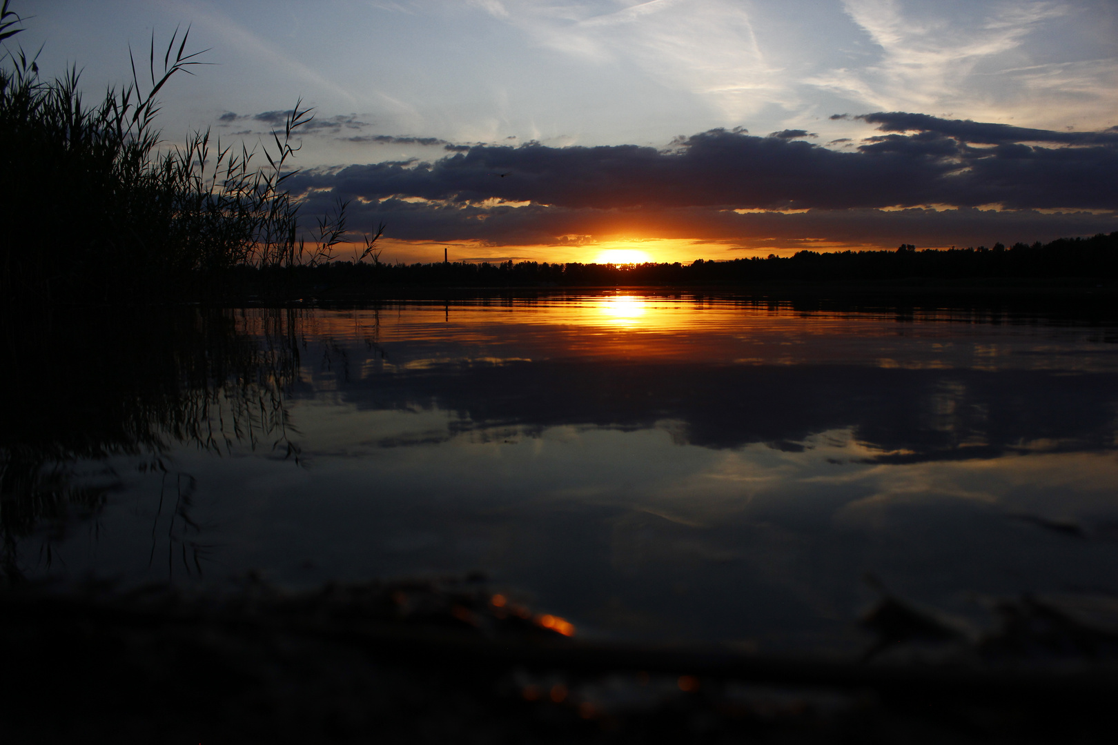 Sonnenuntergang über dem Harthsee