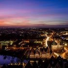 Sonnenuntergang über dem Holstentor, Lübeck