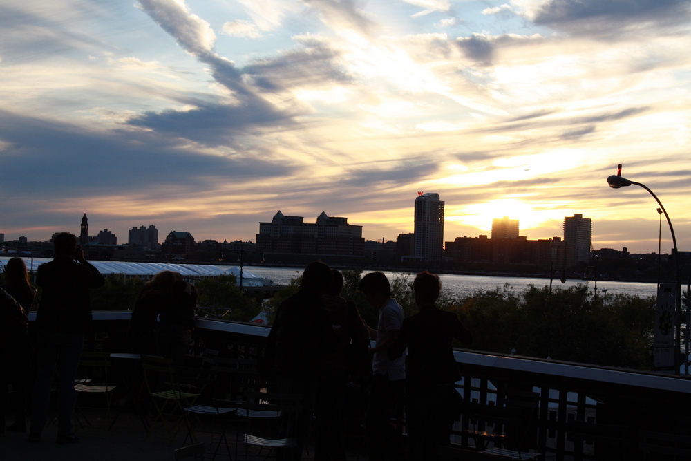 Sonnenuntergang über dem Hudson-River