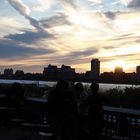 Sonnenuntergang über dem Hudson-River