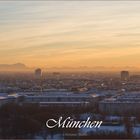 Sonnenuntergang über dem kalten München